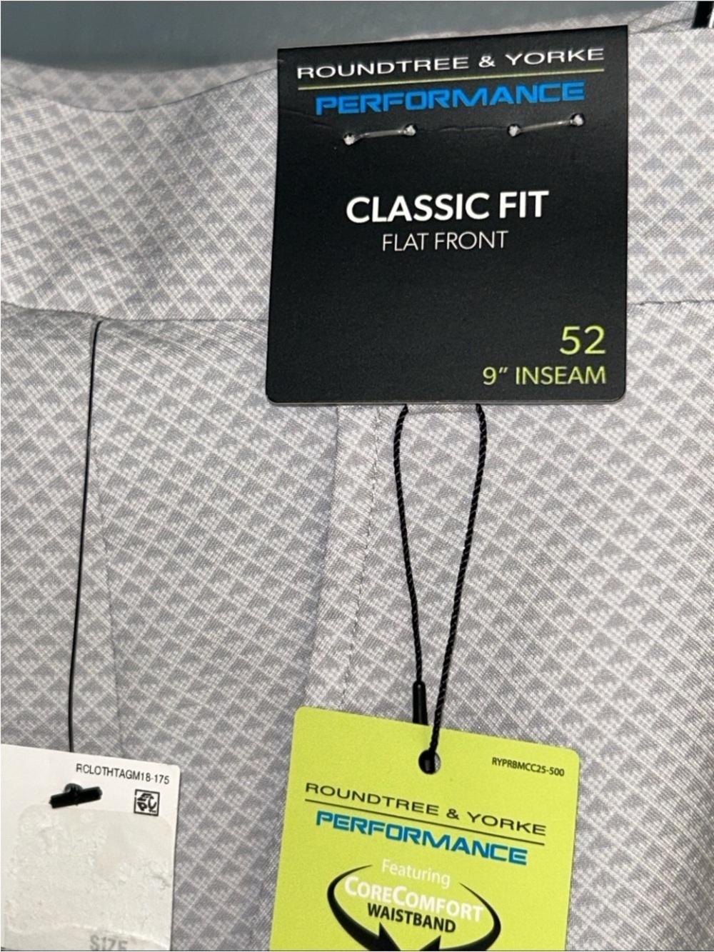 Roundtree & Yorke Performance 9” Mens Big Man Classic Fit Grey Shorts 52B NWT - Picture 3 of 8